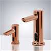 Fontana Rose Gold Commercial Automatic Dual Touchless Sensor Faucet And Soap Dispenser